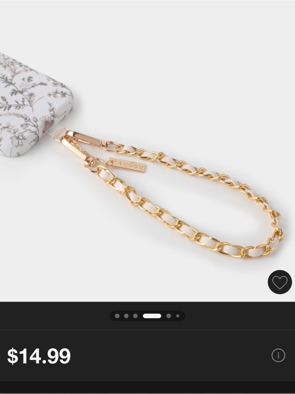 Target Gold Chain Wrist Strap Phone Charm
